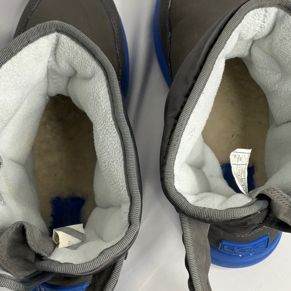 UGG Gray and Blue Rain & Snow Boots Thinsulate Lining Shearling Footbed - Picture 5 of 10